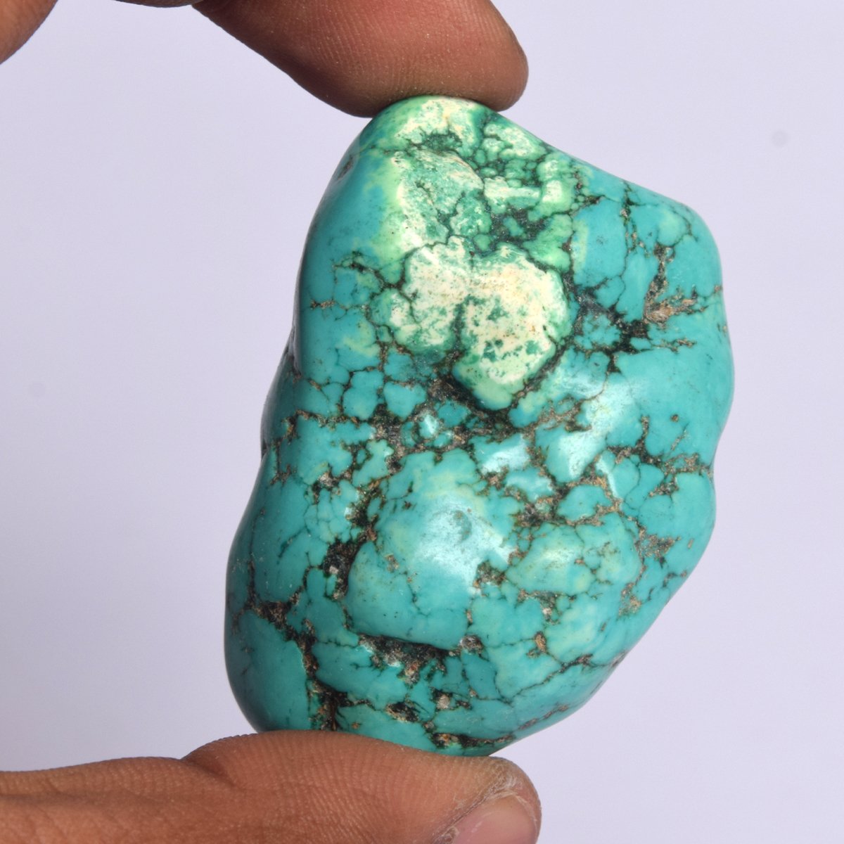 GEMHUB Natural Raw Blue Turquoise Chunk 271.00 Carat Uncut Rough Gemstone Beads Making For Jewelry