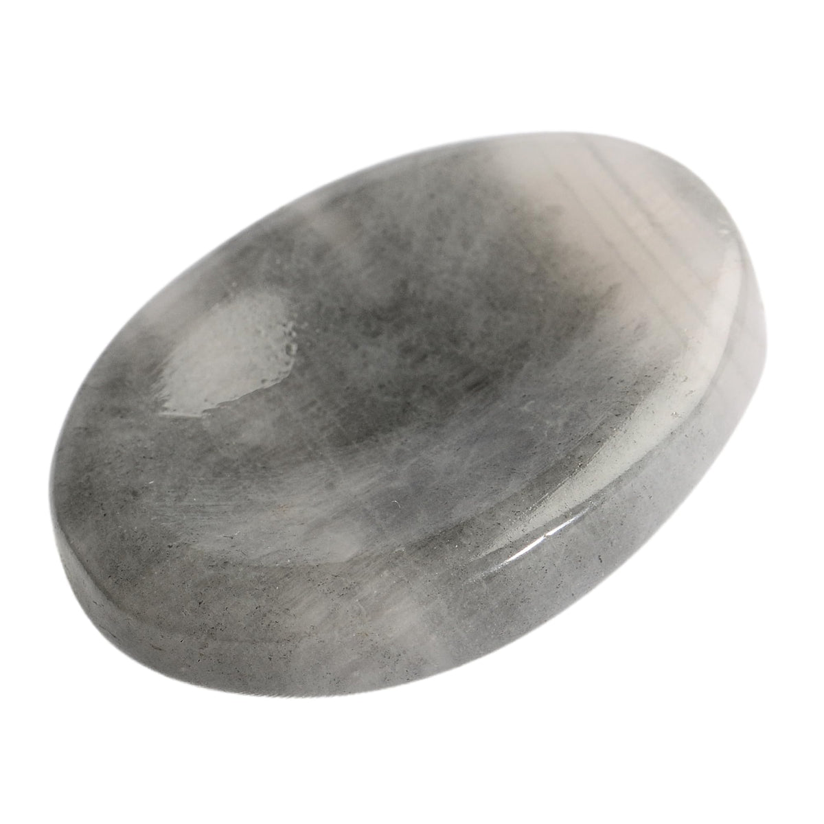 Anaya Agate Gray Agate Worry Stones Certified Crystal Thumb Worry Stone for Anguish, Relaxing and Soothing Balance Stones for Meditation, Stress Relief Crystals and Healing Stones for Men, Women