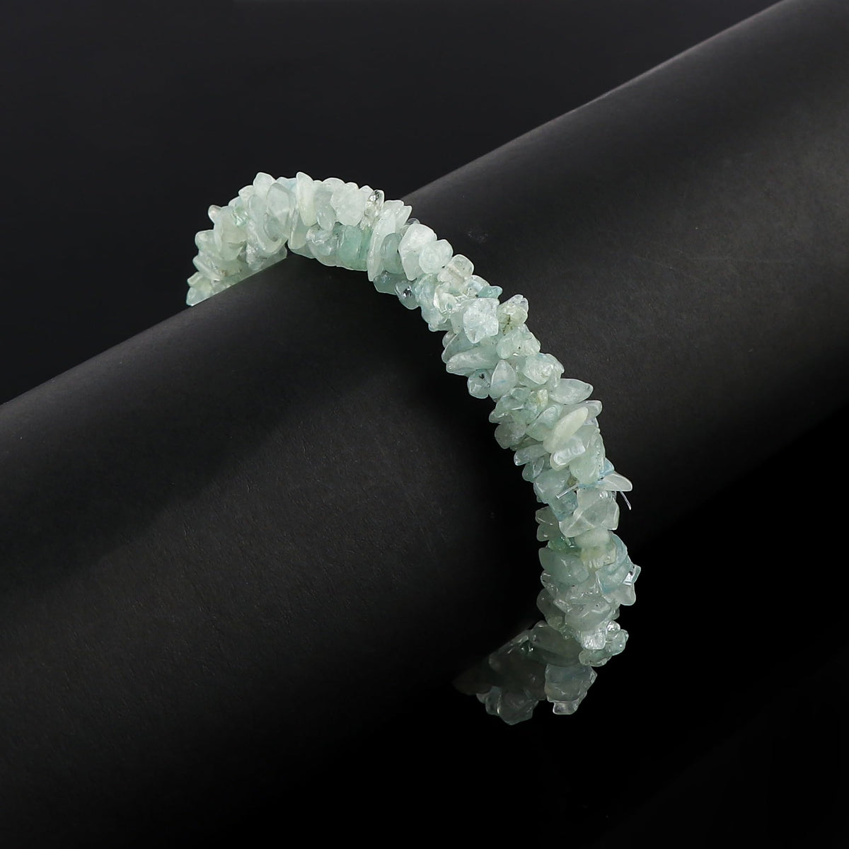 CRYSTALINES Natural Aquamarine Gemstone Twisted Strand Bracelet, Polished Uncut Nuggets Rough Beads, Handmade Boho Jewelry, Healing Crystals, Silver Plated, March Birthstone, Christmas Gift for Women