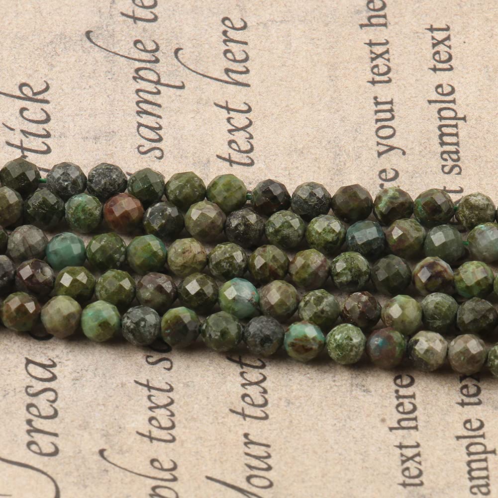 Song Xi 180pcs 2mm Natural Dragon Blood Gemstone Beads Faceted Round Loose Stone Beads for Jewelry Making