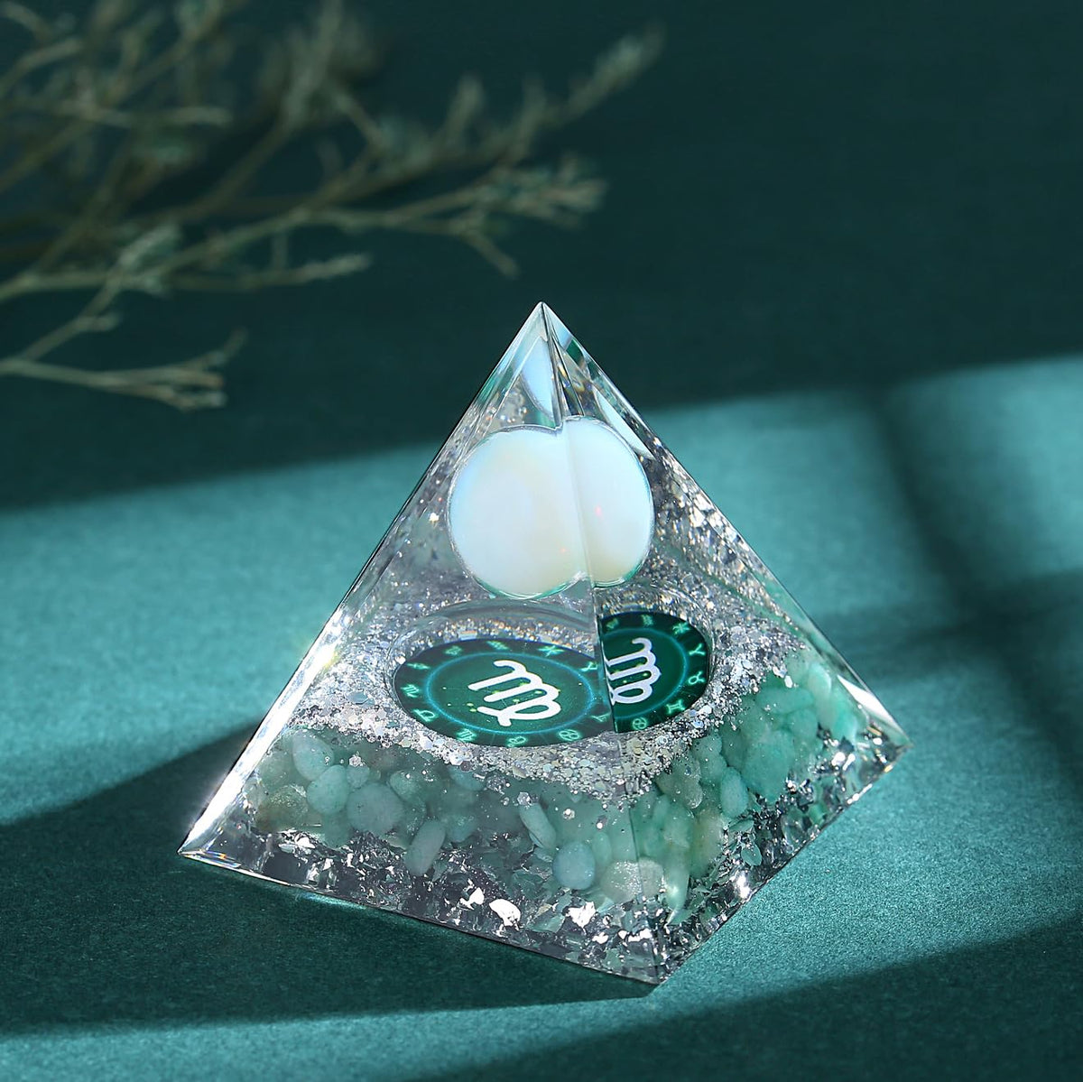YATOJUZI 12 Zodiac Virgo Birthday Gifts for Women Men Green Aventurine Healing Crystals Natural Crystal Stones Gemstones Orgonite Chakra Reiki Lucky Energy Decor for Office Desk Decorations