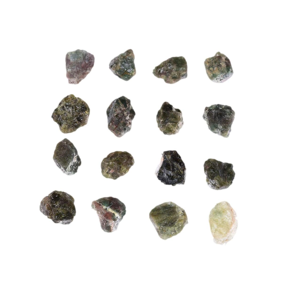 JIC Gem 12-16Pcs 0.7 Lbs Natural Green Apatite Quartz Crystals Bulk raw Stones Irregular Shape Madagascar Natural Quartz Crystals Rough Stones