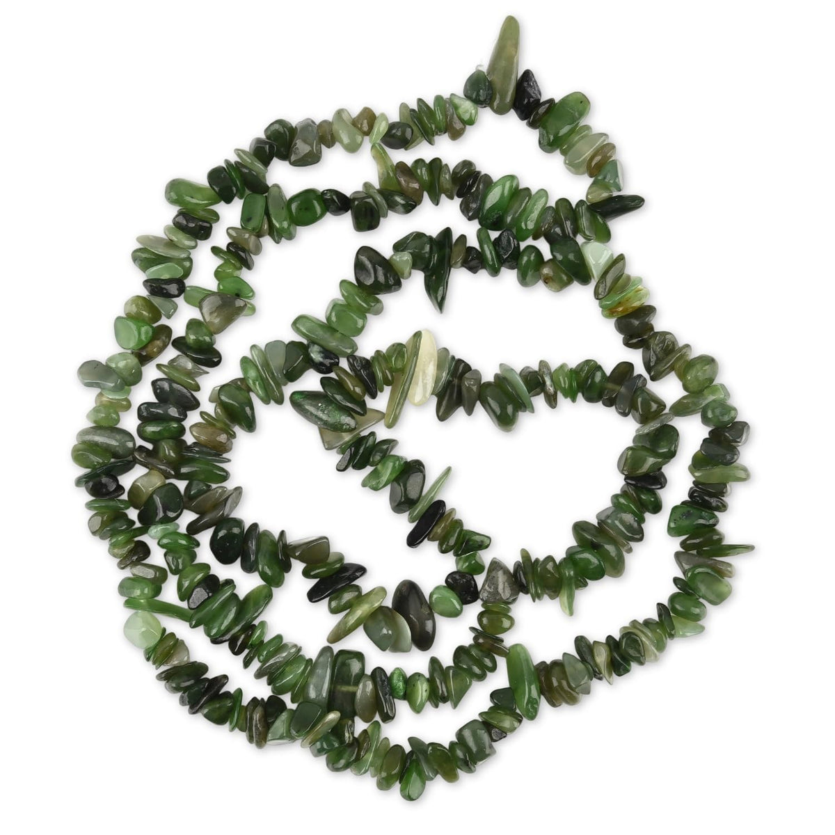HAAMIIQII 5-8mm Natural Green Canada Jade Chips Beads Irregular Genuine Real Freeform Chip Stone Loose Gemstone Beads Energy Healing Crystal for Jewelry Making Strand 32 Inch