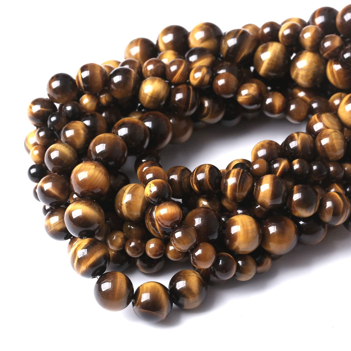 60PCS 6MM AAA Yellow Tiger Eye Stone Beads Natural Gemstone Bead Crystal Healing Energy Jewelry Making DIY 15 inches