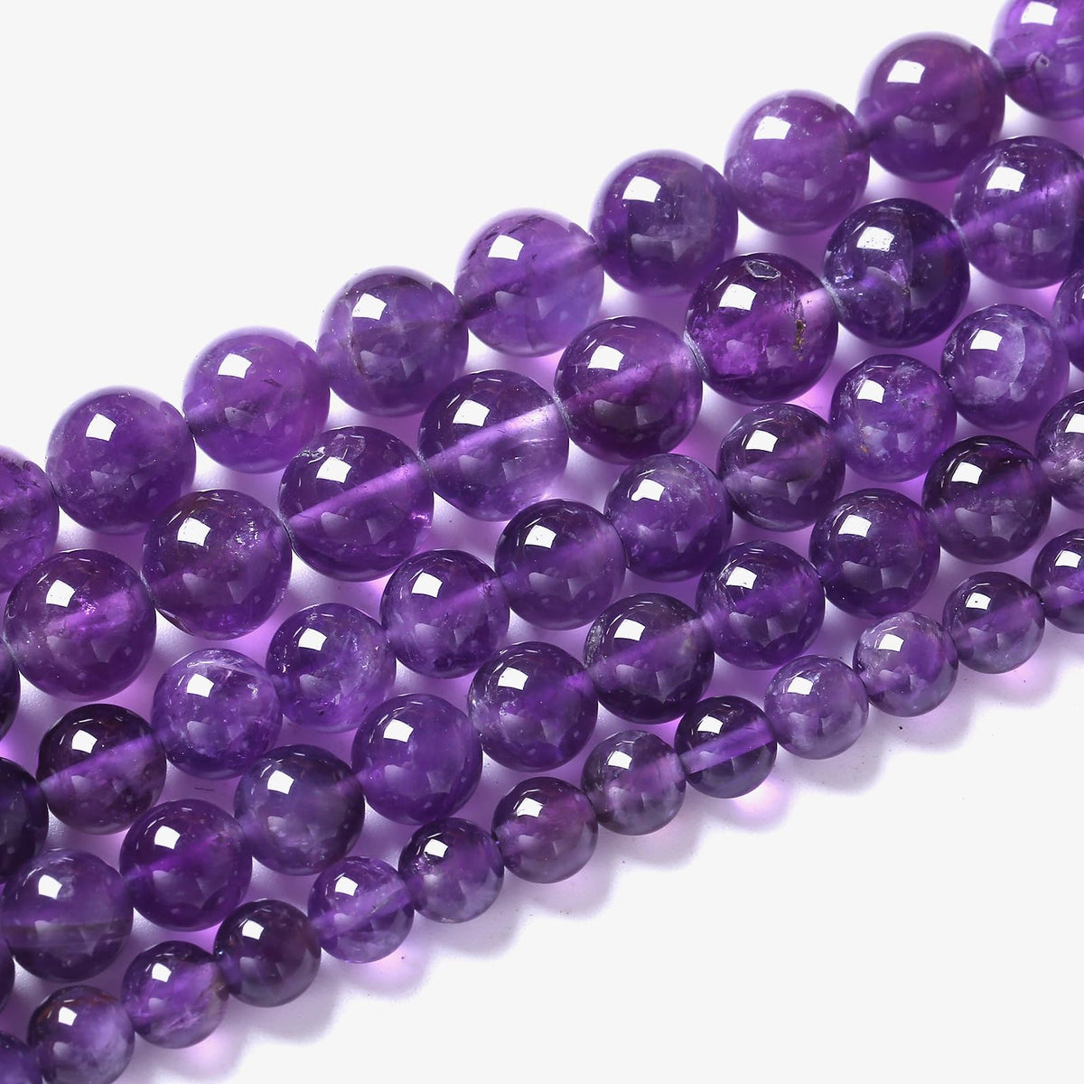 32pcs 12mm AAA Natural Amethyst Beads Crystal Energy Healing Power Stone Beadsfor Jewelry Making DIY Bracelet Necklace Accessories 15"