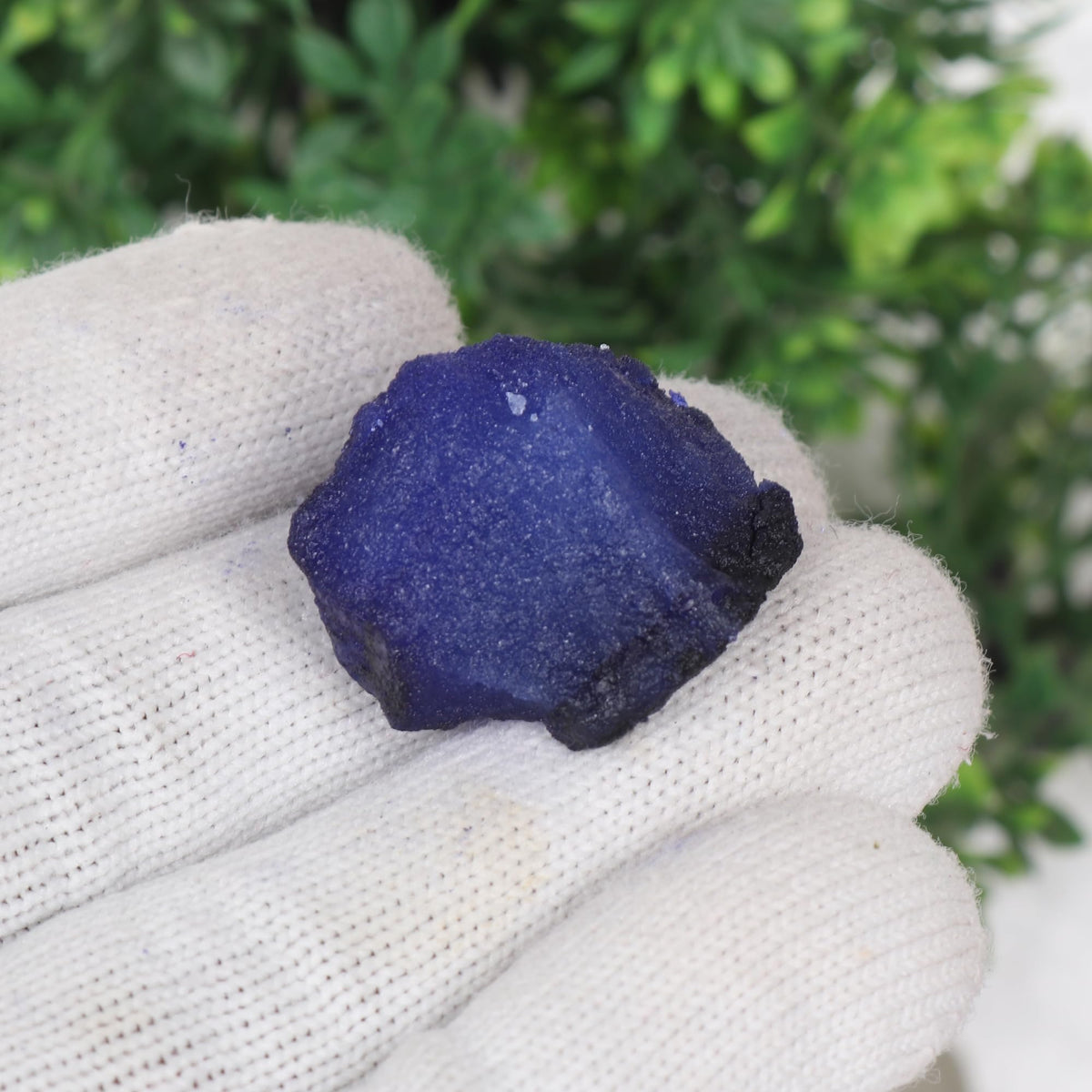 REAL-GEMS Blue Sapphire Rough Crystal 13.05 Carat Loose Gemstones for Jewelry Making Blue Crystal Decorations for Home