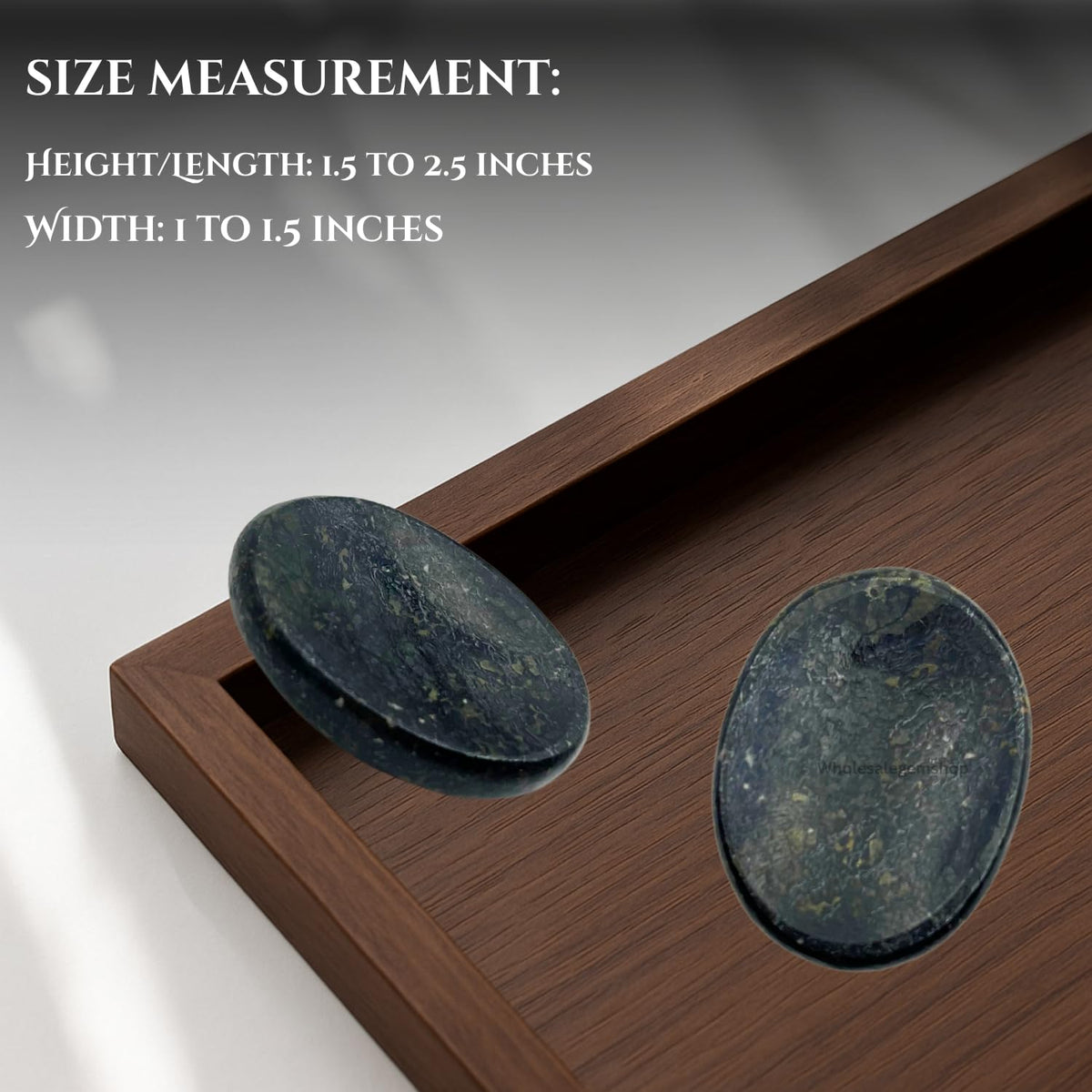 GEMSCITE Nuummite Thumb Worry Stones Metaphysical Gemstone Crystal Healing Reiki Men Women Gift Feng Shui Positive Energy Love Wellness Palm Stones Wicca Powerful