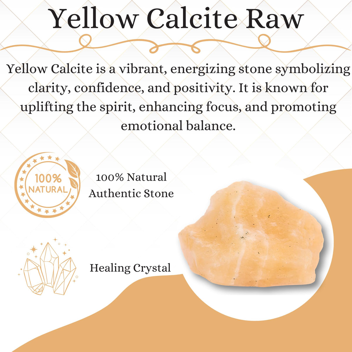 ANAYA AGATE Yellow Calcite 2 Pcs Raw Crystals Rough Gemstones w/Authenticity Card, Velvet Pouch - Large 1.25–2.0" Raw Stones for Tumbling, Cabbing, Polishing, Cutting Natural Healing Crystals for Home Decor, DIY Stones