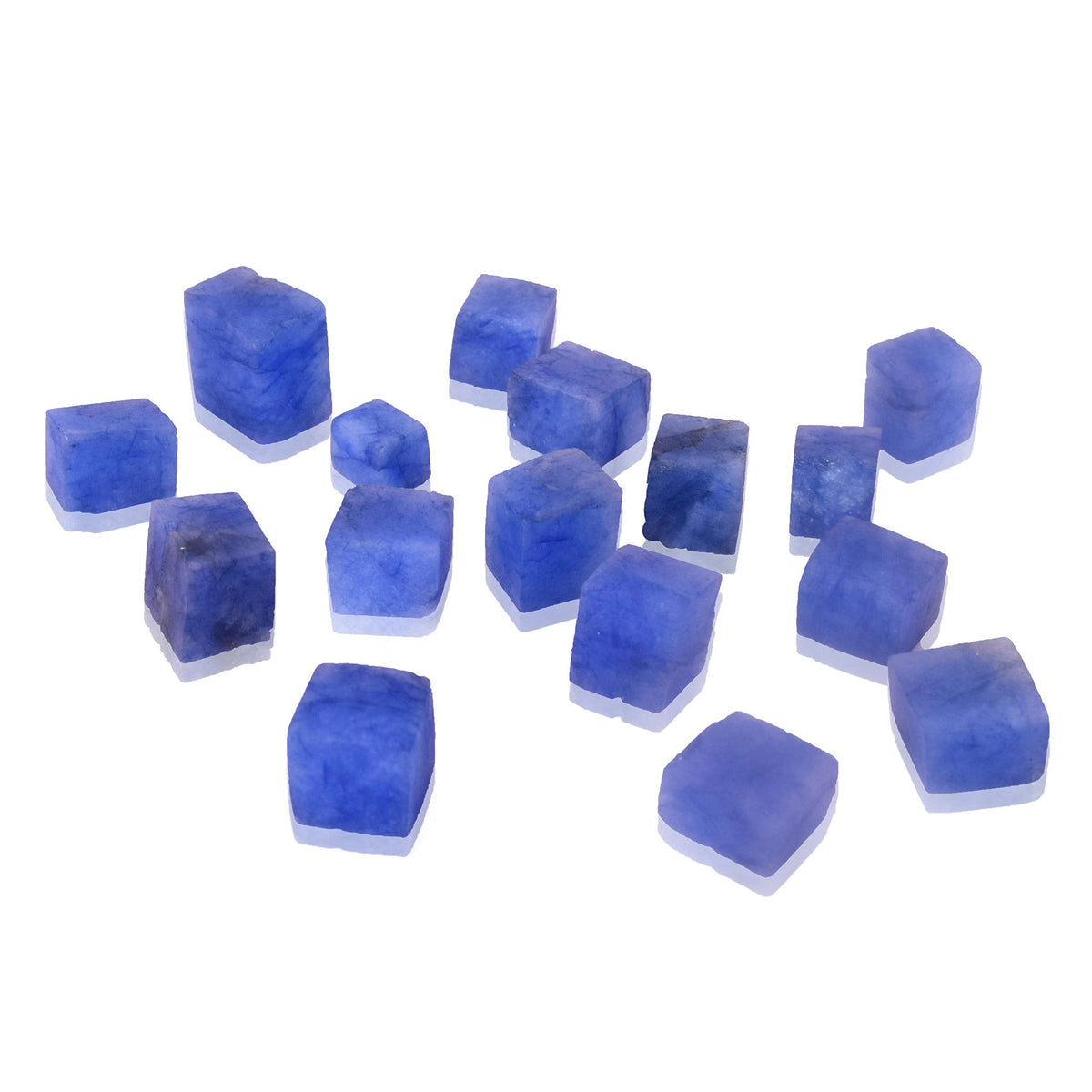 Blue Sapphire Cube Approx 250.00 Ct Lot of Blue Sapphire Gemstones for Jewelry Making & Home Décor