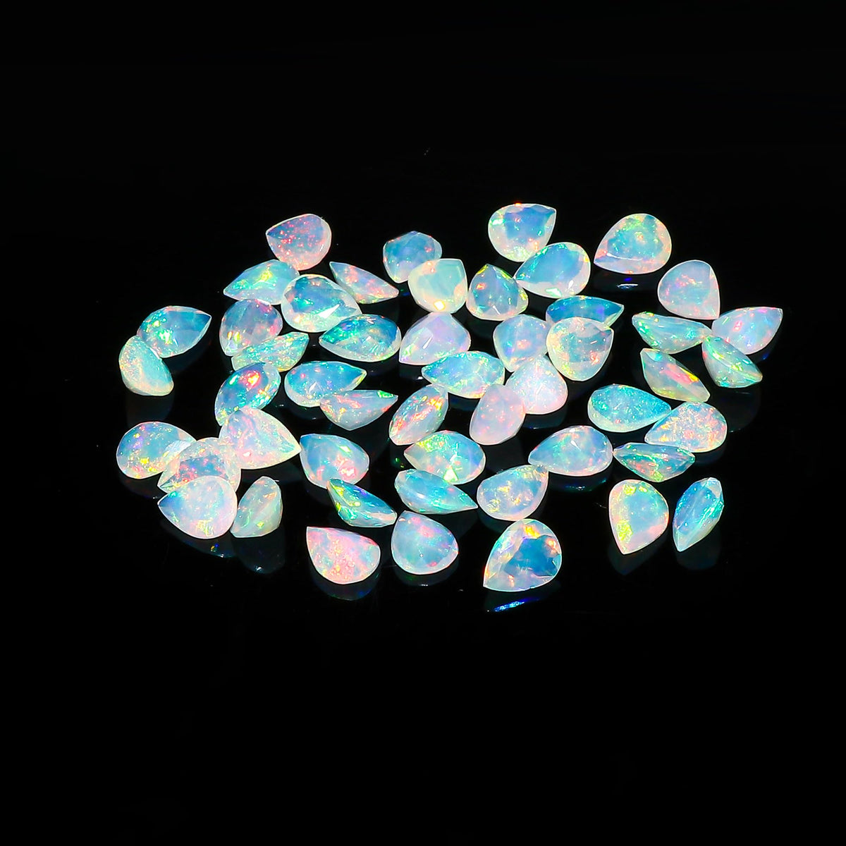 2 Pcs,9X7 MM, YASHEE Natural Ethiopian Opal,Briliant Cut, Pear, Shape, Jewelry Making Supply, Chakra Energy Healing Gemstone, Real Crystal, Birthstone, Wholesale deal