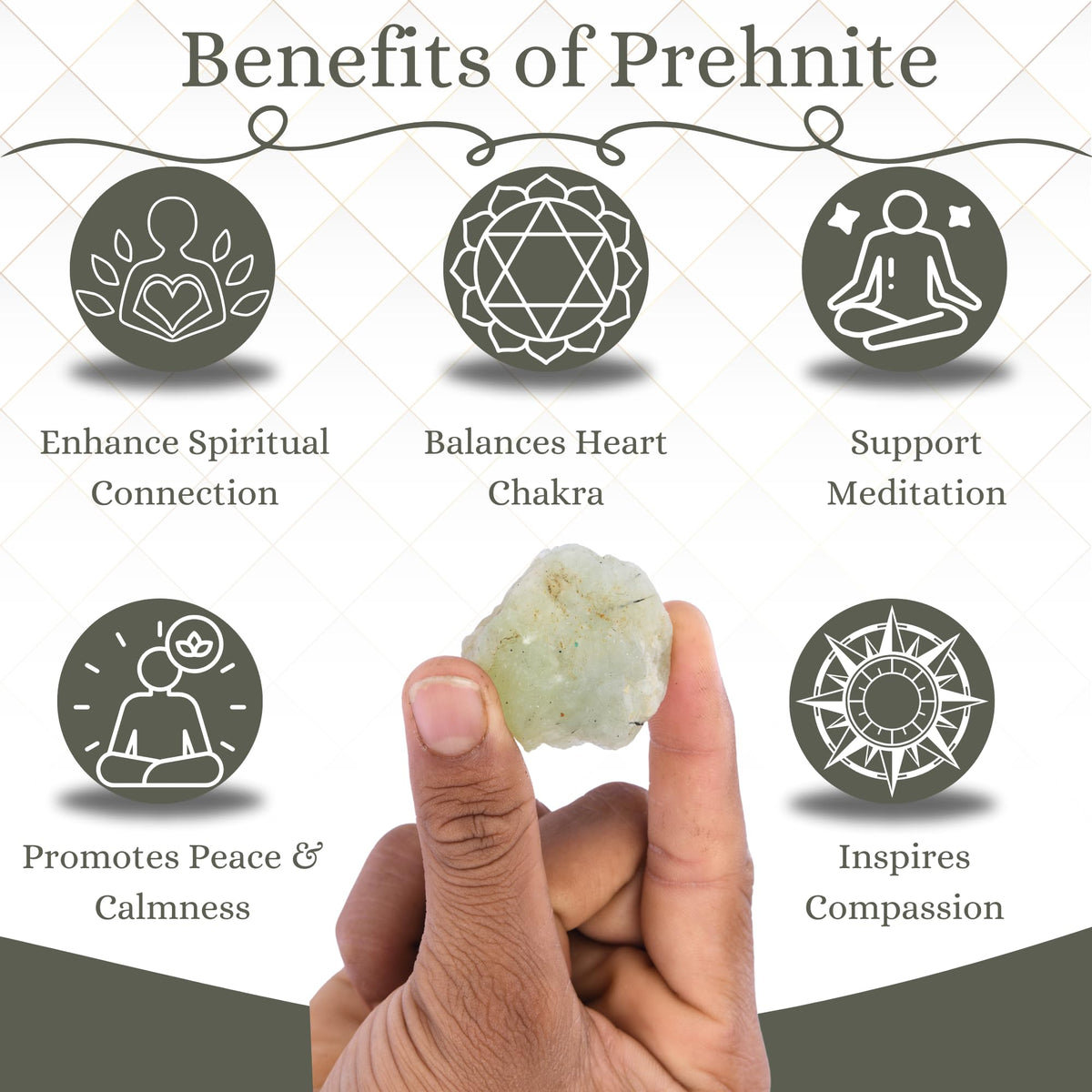 ANAYA AGATE Prehnite Epidote 2 Pcs Raw Crystals Rough Gemstones w/Authenticity Card, Velvet Pouch - Large 1.25–2.0" Raw Stones for Tumbling, Cabbing, Polishing, Cutting Natural Healing Crystals for Home Decor, DIY Stones