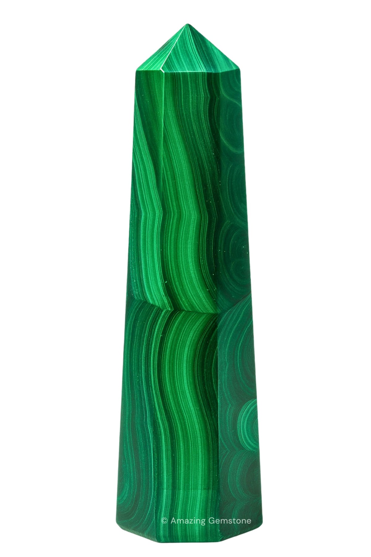 Amazing Gemstone Malachite Crystal Towers ~ Natural Healing Crystal Point Obelisk for Reiki Healing and Crystal Grid (2" to 3" INCH)