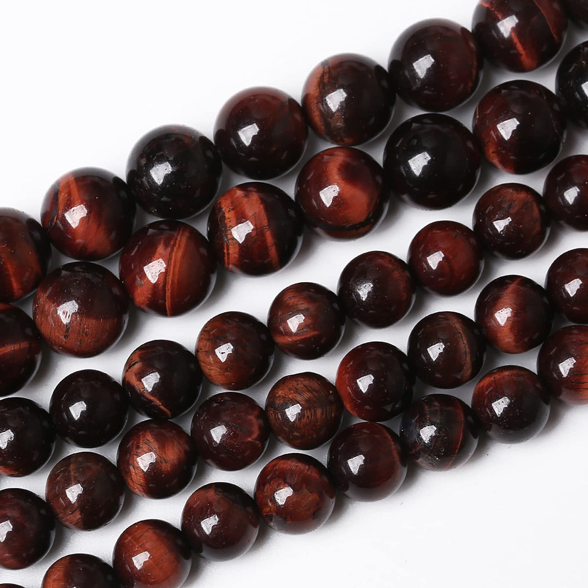 60PCS 6mm Natural Red Tiger Eye Stone Beads Gemstone Round Loose Spacer Stone Beads for Jewelry Making DIY Bracelet Necklace 15 Inch (6mm, Red Tiger Eye Stone)