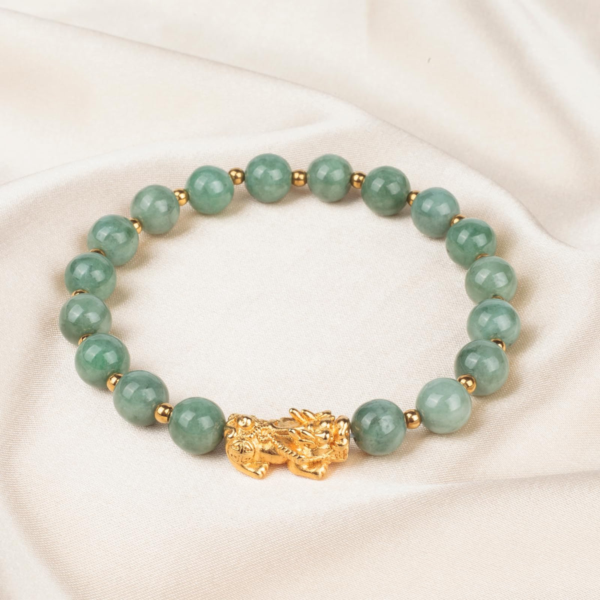 AROUROUA Fengshui Wealth Bracelet Green Real Jade Bracelet For Women Attract Lucky Wealthy Bracelets