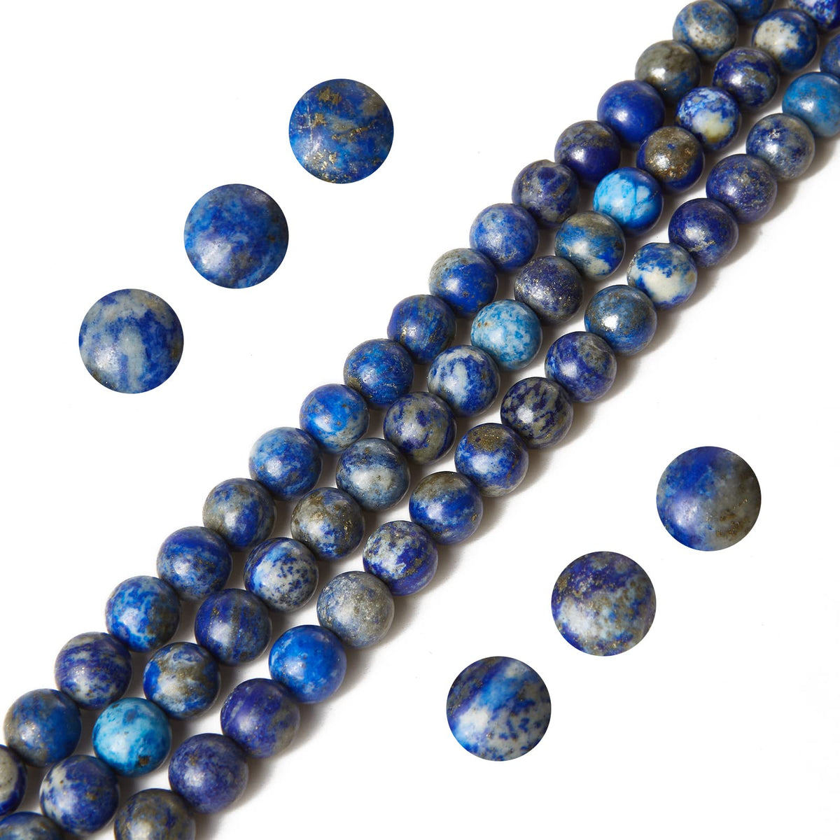 100pcs 8mm Lapis Lazuli Beads Natural Gemstone Beads Round Loose Beads for Jewelry Making