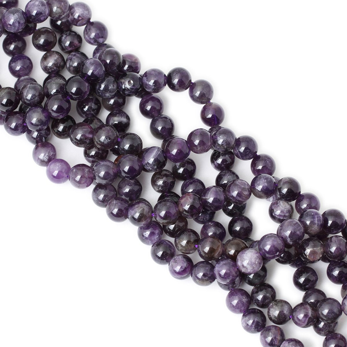CHEAVIAN 35PCS 10mm Natural Amethyst Gemstone Round Loose Beads Crystal Energy Stone Healing Power for Jewelry Making 1 Strand 15"