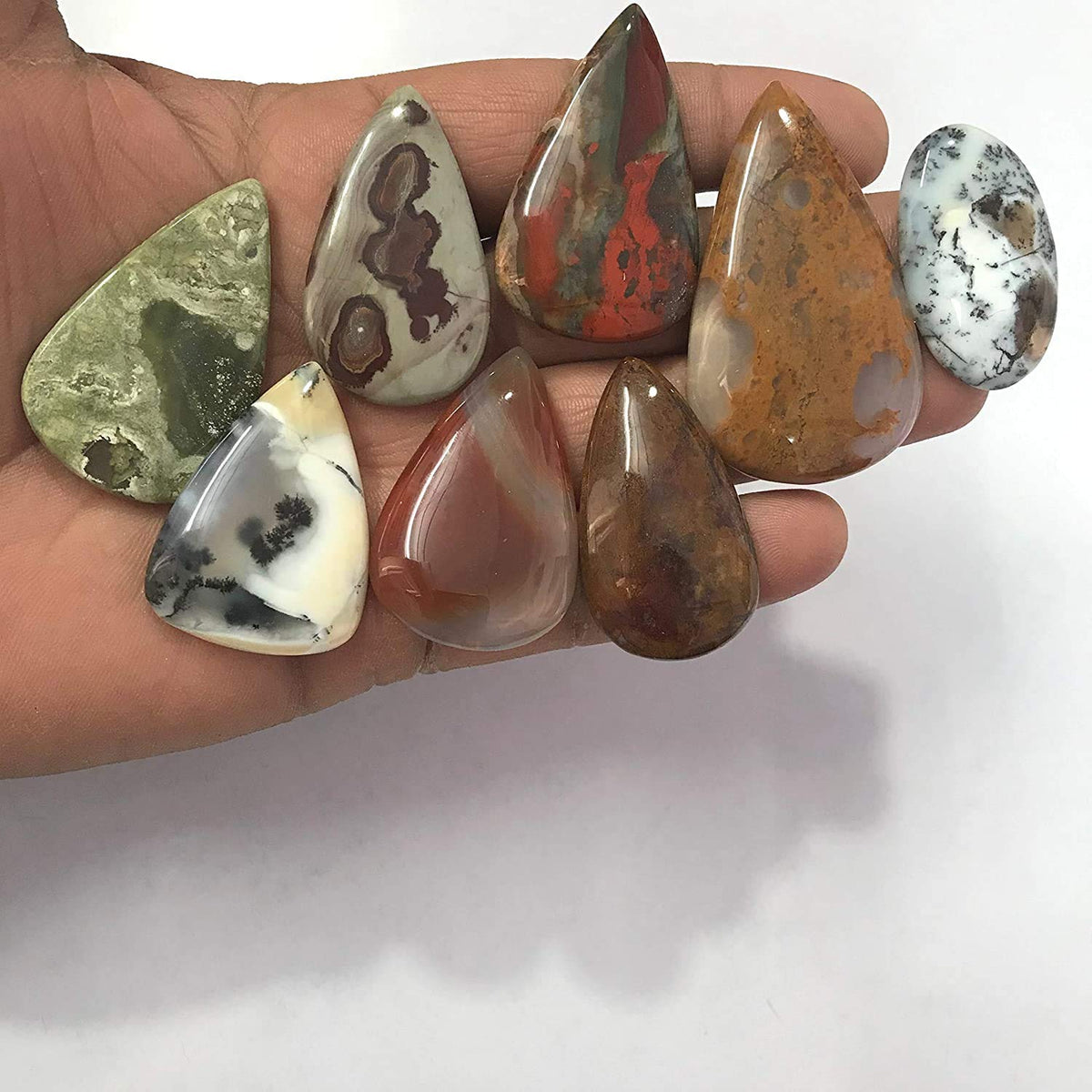 250 carats Natural Mix Semi Precious Gemstones Wholesale Cabochons Lot, Jewelry Making Loose Stones, Decor Specimen, DIY, Wire Wrapping, Healing Crystals, Bulk Gemstone, 6 to 8pcs