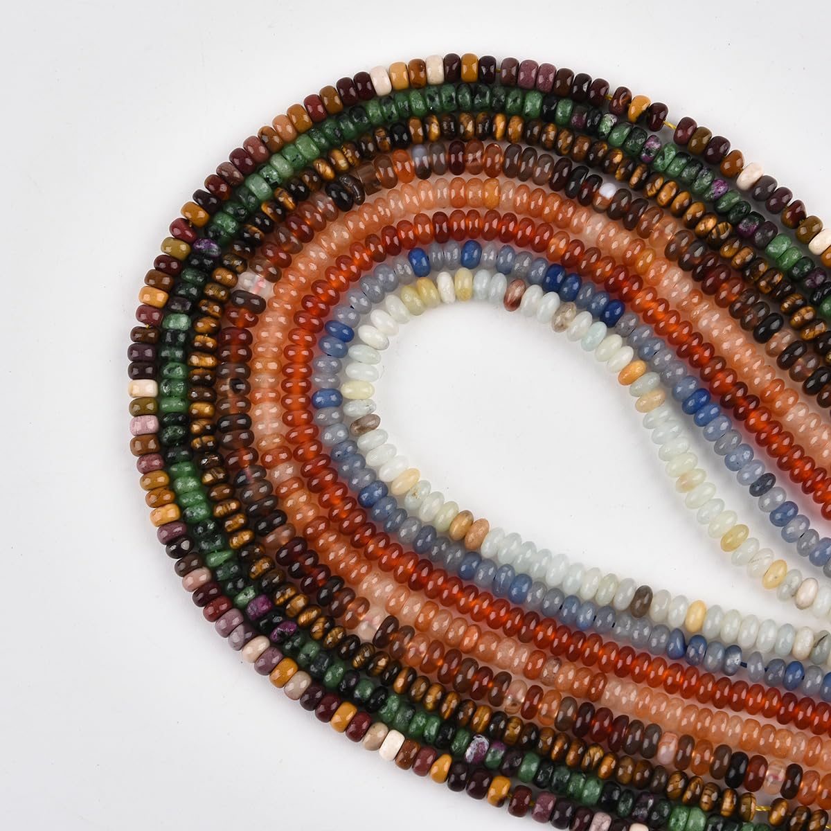 160pcs 4x2mm Natural Carnelian Disk Rondelle Spacer Natural Stone Red Agate Semi Precious Gemstone Loose Beads for Jewelry Making 15 Inch