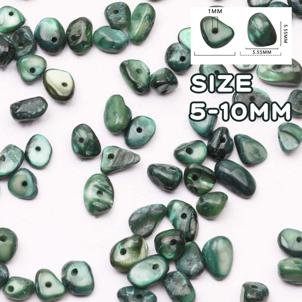 500 pcs Natural Chip Stone Beads Multicolor 5 mm to 8 mm Irregular Gemstone Healing Crystal Loose Rocks Bead Hole Drilled DIY for Bracelet Necklace Earrings Jewelry Making Craft