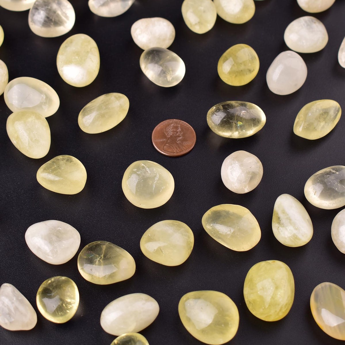 SigMntun Citrine Healing Crystal Stone Set - 24 to 34 pieces, 0.6" Natural & Polished Stones for Healing, Meditation, Reiki, Chakra, Crafting & Decoration