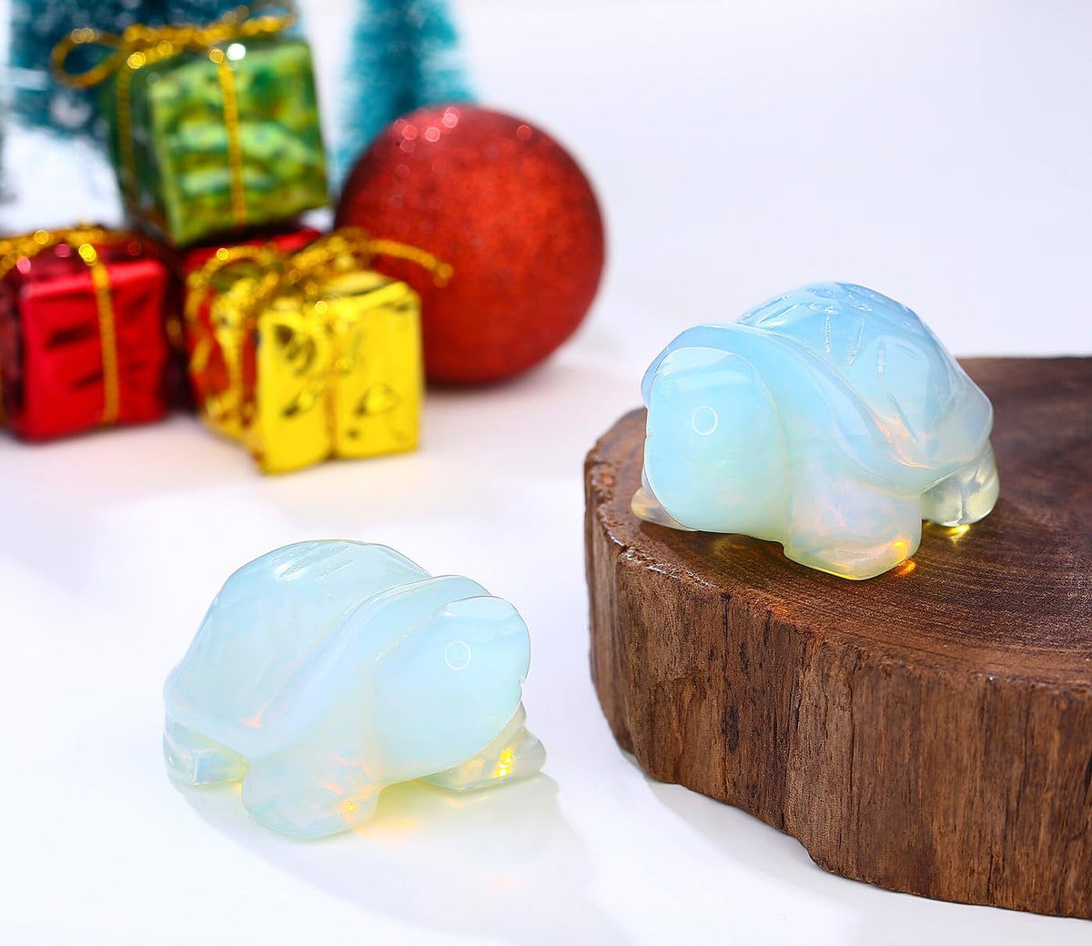 DUQGUHO 2" Travel Turtle Gift Decor Crystals Figurines Opal Crystal Best Turtles Travels Gifts for Women Traveling Travelers Cute Decorations