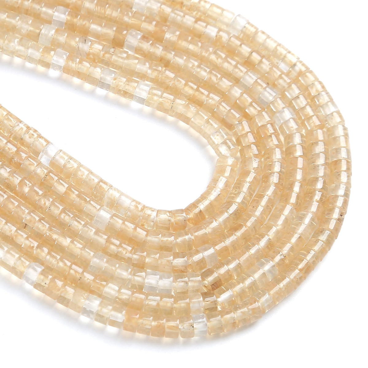 150pcs 2x4mm Natural Tea Watermenlon Jade Stone Tube Shape Beads Loose Flat Round Cylinder Flat Spacer Green Stone Beads for Bracelet Earrings Jewelry Making
