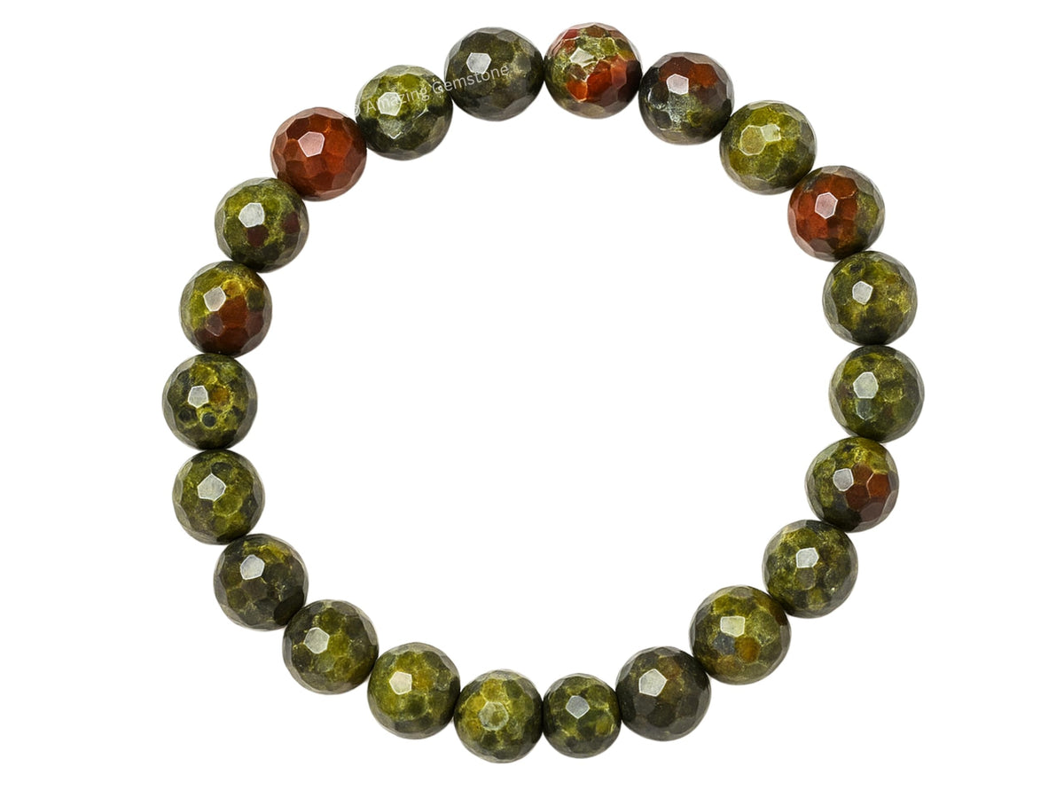 Amazing Gemstone Dragon Bloodstone Bracelet for Women - Chakra Mens Bracelet Protection Crystals and Healing Stones - Blessing Bracelet Spiritual Meditation Gift Christmas Stocking Stuffers