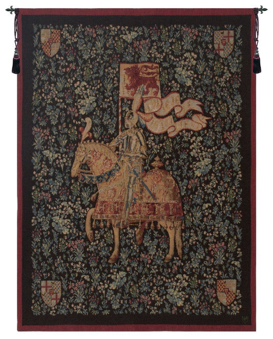 Charlotte Home Furnishings Inc. Le Chevalier French Tapestry Wall Hanging, 38 X 28 Inch, Viscose Cotton And Polyester Blend Wall Art, Woven In France, Perfect gor Home Decor And Wall Decor