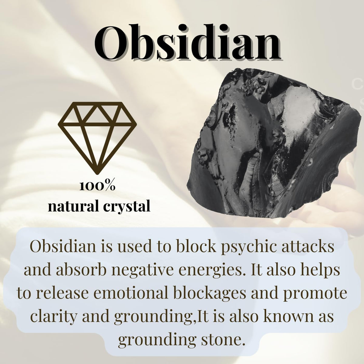 XIANNVXI Obsidian 1.8-2.2" Large Raw Crystals and Healing Stones Natural Rough Crystal Rocks for Decor Gifts Tumbling Cabbing Polishing Fountain Rocks 1PCS