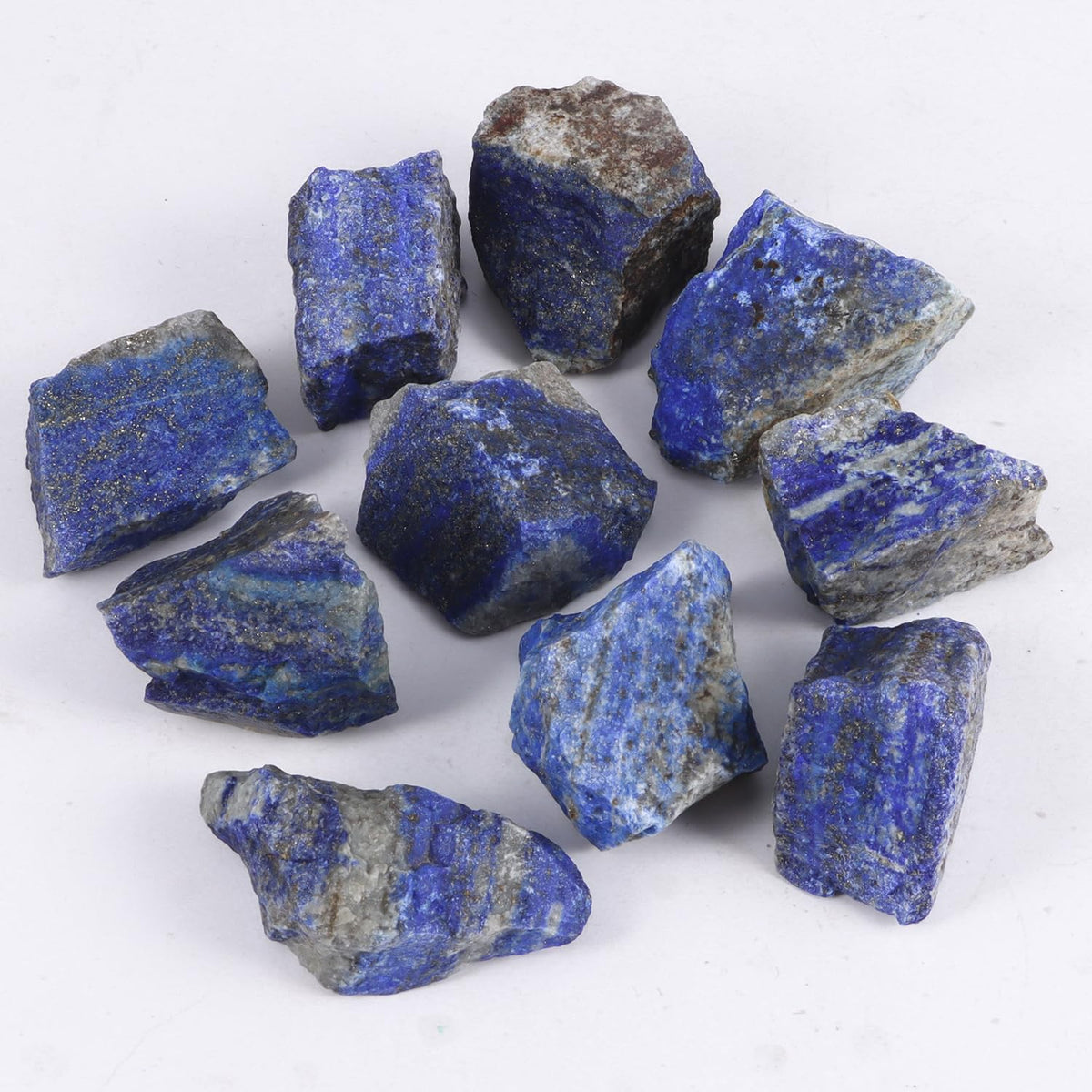 1Lb Lapis Lazuli Raw Crystal Stone Natural Rough Stones Bulk for Cabbing, Tumbling, Cutting, Lapidary, Polishing, Reiki Crytsal Healing