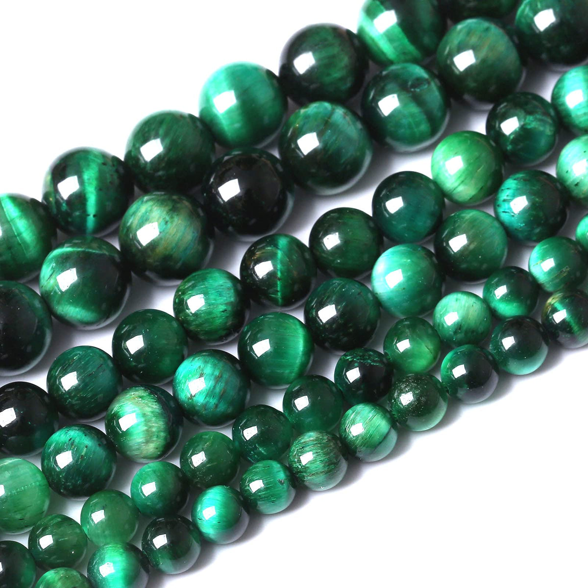 32PCS 12MM AAA Green Tiger Eye Stone Beads Natural Gemstone Bead Crystal Healing Energy Jewelry Making DIY 15 inches