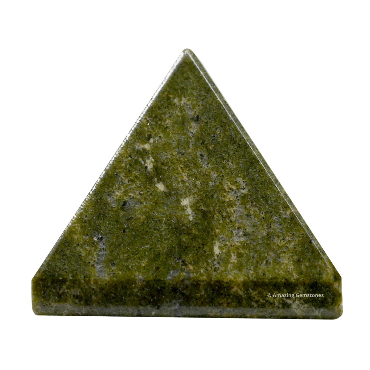 Amazing Gemstone Vesuvianite Pyramid Crystal Healing Stones - 1" Great Pyramid Figurine of Natural Stone Pyramid for Meditation, Reiki, Chakra Balancing and Crystal Pyramids Grid