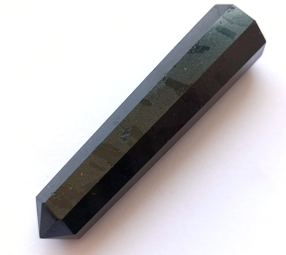 WholesaleGemShop-GEMSCITE 3 Inch Black Tourmaline Gemstones Obelisk Tower Jumbo Facet Aura Rock Crystal Natural Polished Earth Wand Spirit
