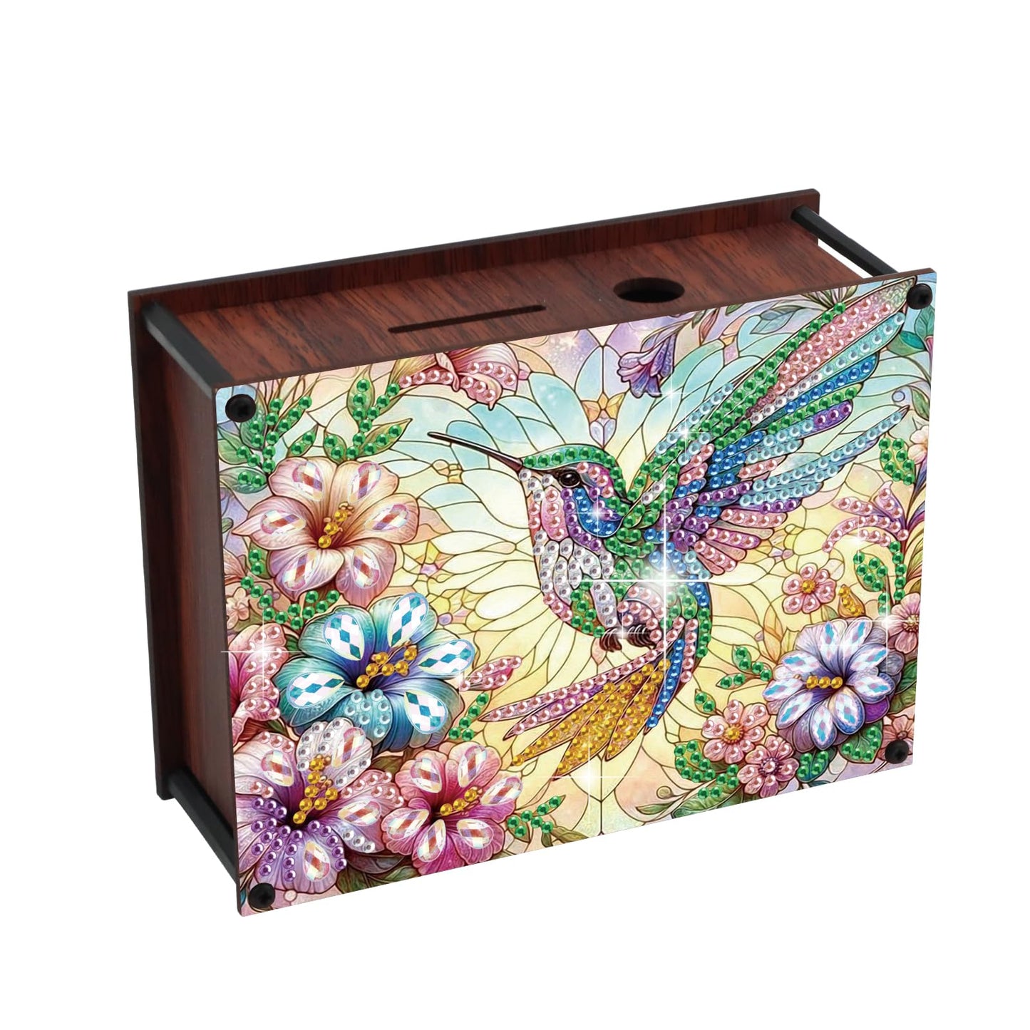 DIY Diamond Painting Money Box Kit, Bird Adult 5D Diamond Art Money Box, Creative Coin Diamond Art Storage Jar, Suitable for Birthdays, Christmas, Home Decor Handicraft Gifts