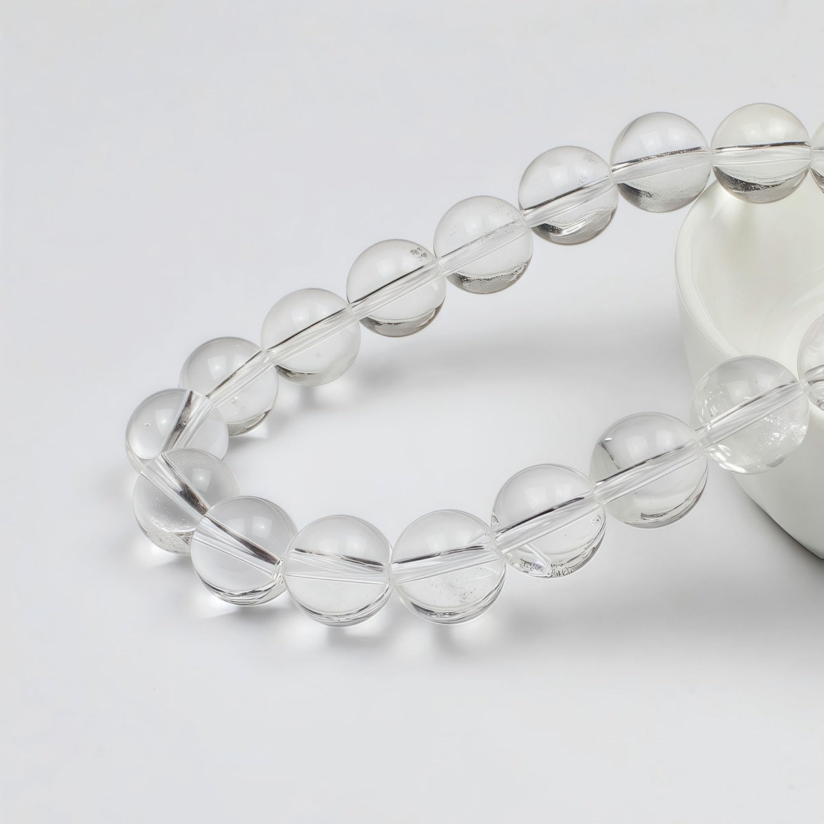 MJDCB 7A Natural White Clear Quartz Beads Gemstone for DIY Bracelet Making 15" (10mm)