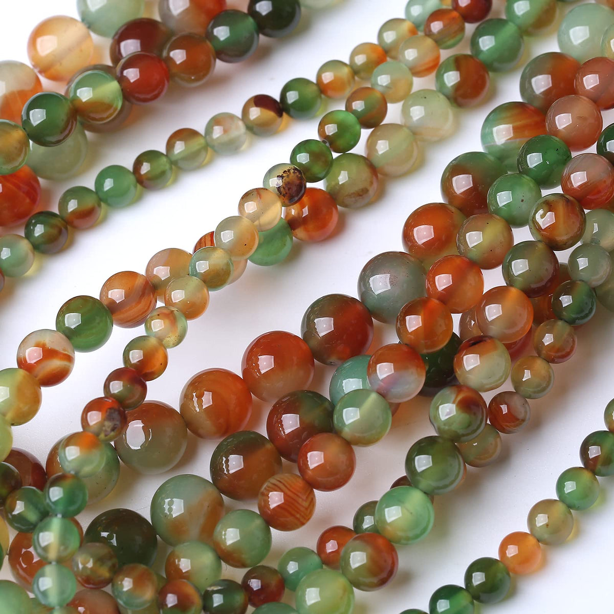 45PCS 8MM Natural Peacock Agate Stone Beads Energy Healing Beads for DIY Jewelry Bracelet Necklace Making for Jewelry Making15Inch
