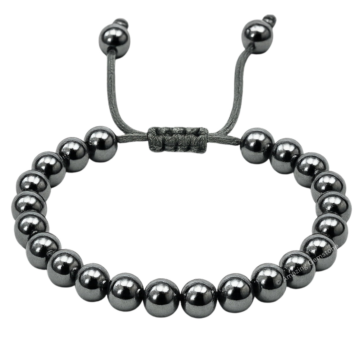 Amazing Gemstone Terahertz Stone Bracelet for Women Men's Gifts - Protection Healing Crystal Bracelet - 8mm Gemstone Beaded Adjustable Bracelet