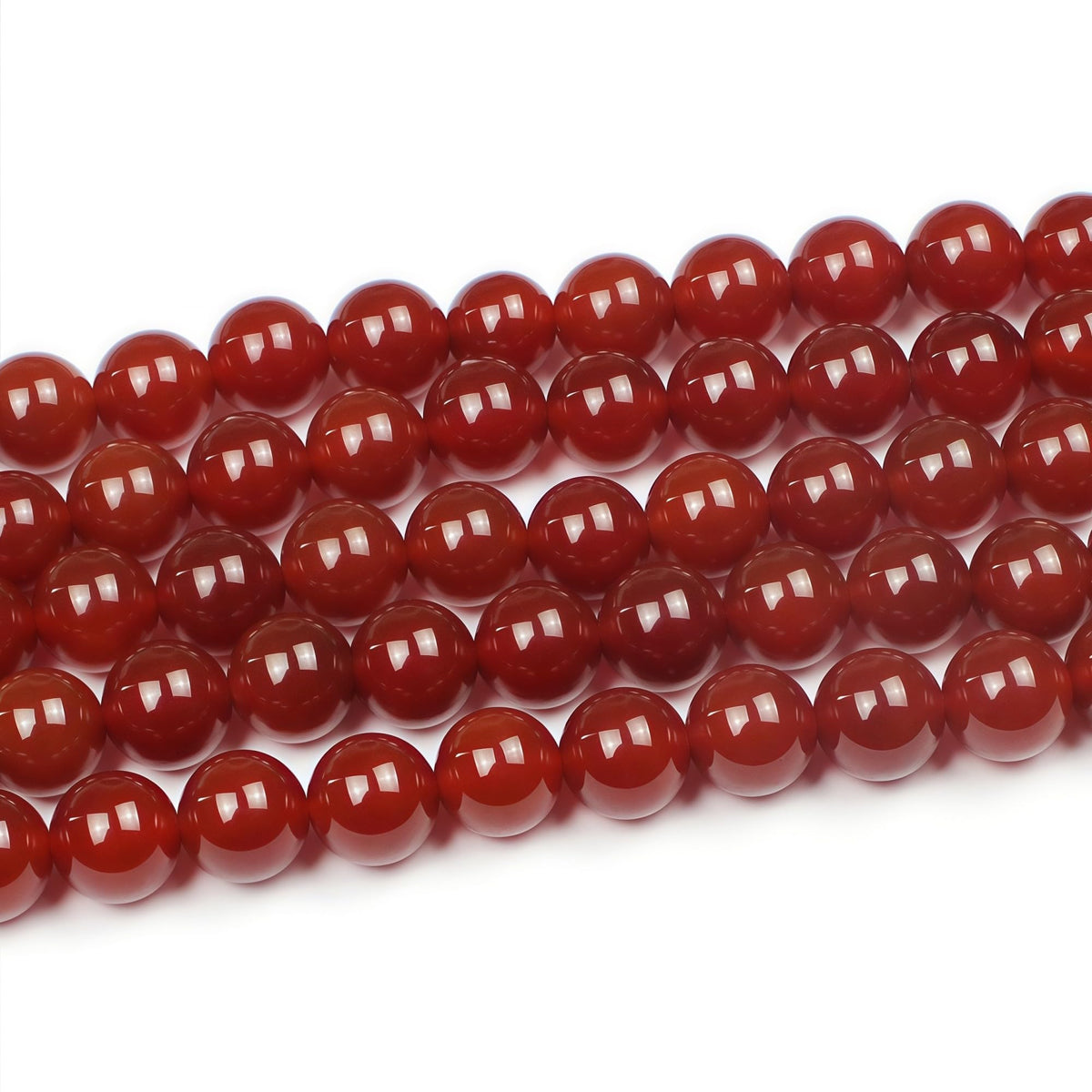 MJDCB Natural Stone Bead Red Cornelian Gemstone Loose Beads for Jewelry Making Bracelet Necklace 8mm