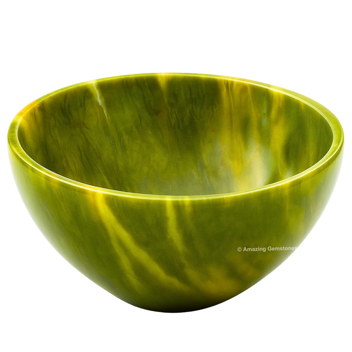 Vesuvianite Crystal Bowl - 2 Inch Decorative Bowls for Room and Home Decor - Gemstone Healing Crystals for Elegant Display, Positive Energy Balance and Gift