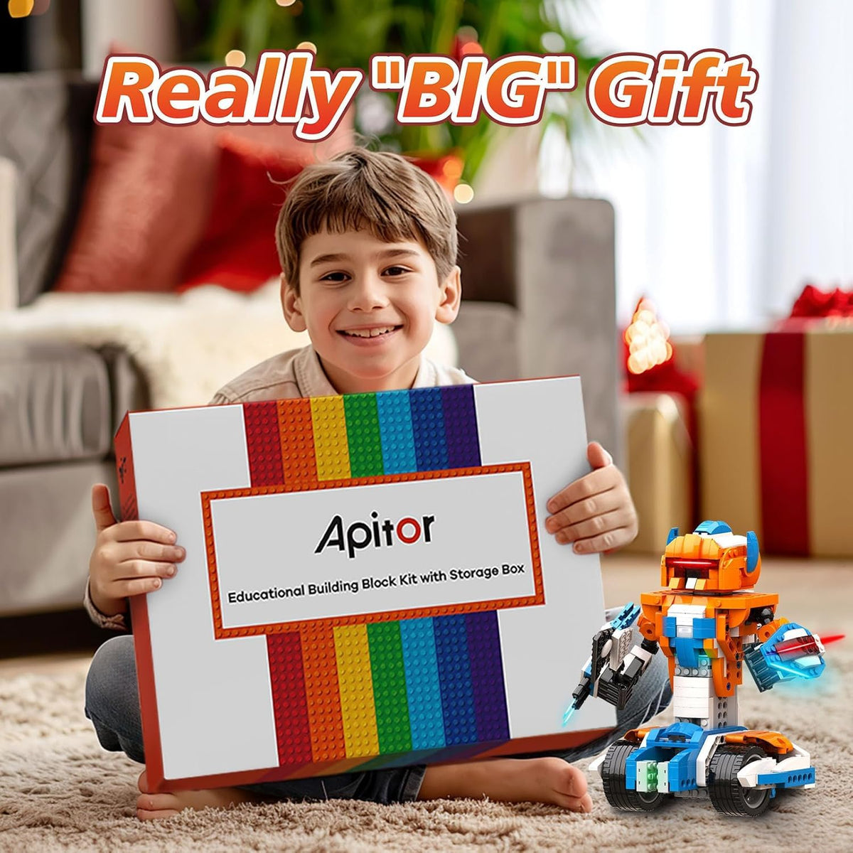 Apitor STEM Robotics Kits, Educational Toy Science Kits with Storage Box, App RC Toys Coding Robots for Kids 8 9 10 11 12 Years Old