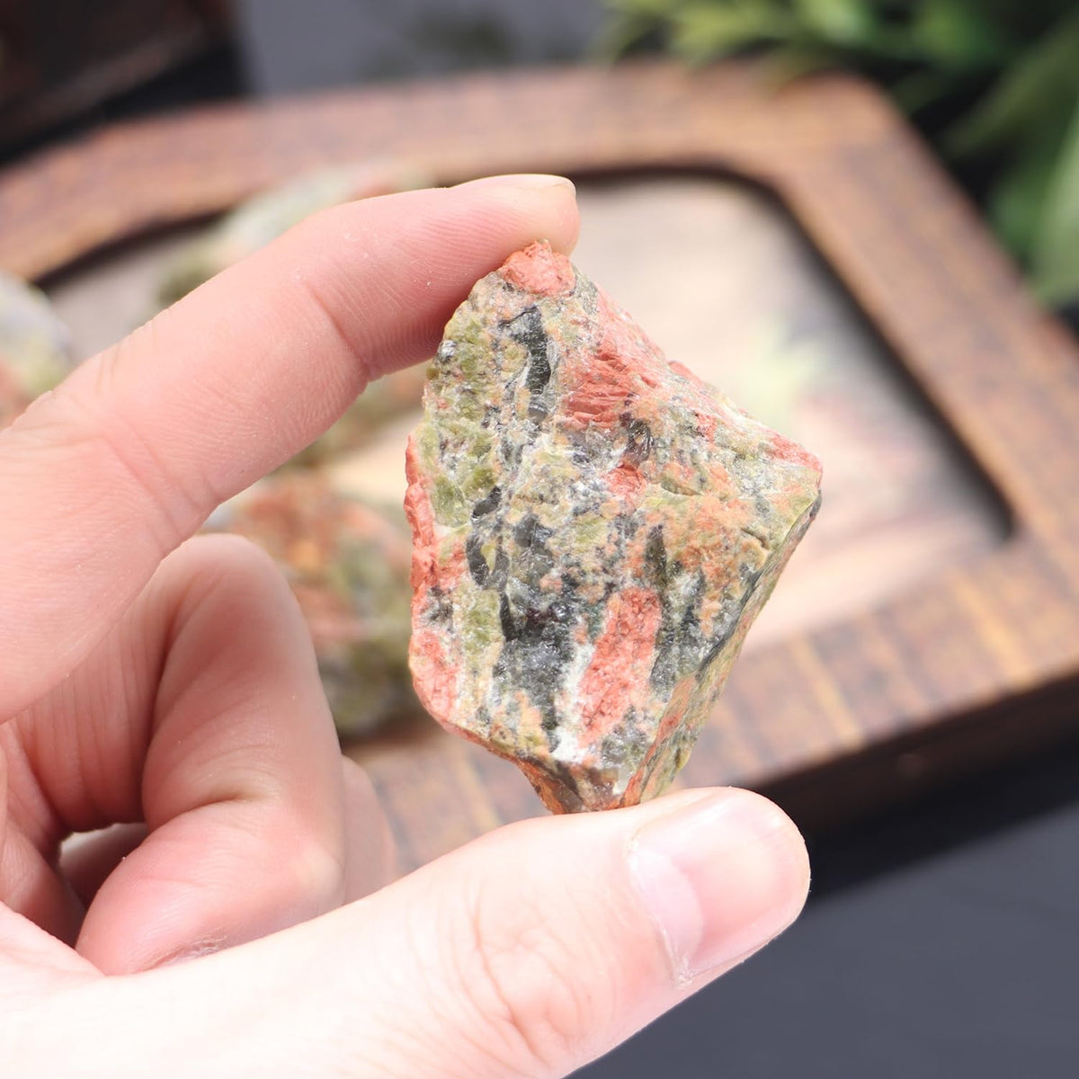 1LB Unakite Raw Crystals and Healing Stones Natural Rocks for Tumbling, Cabbing, Polishing, Wire Wrapping, Wicca & Reiki Crystal Healing