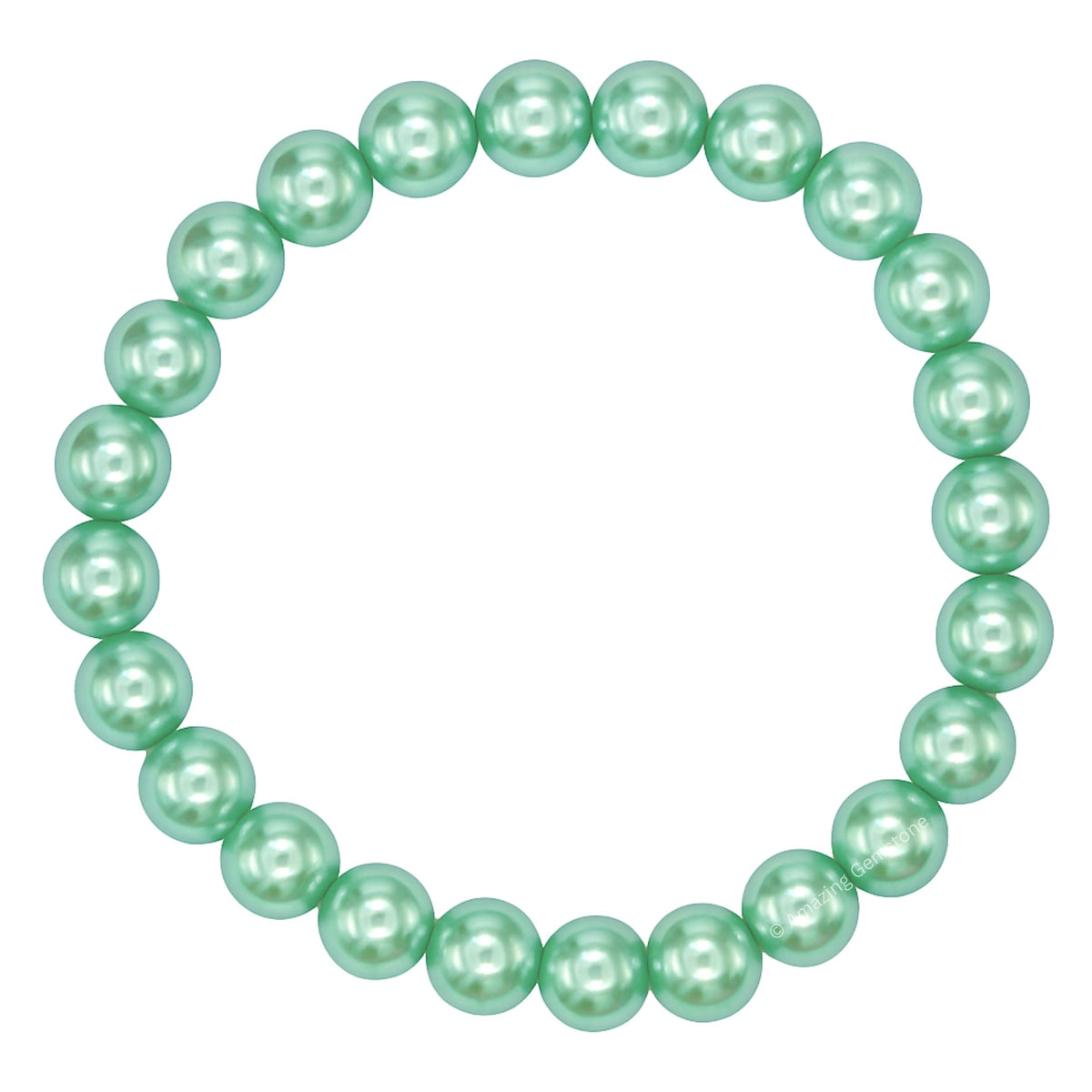 Amazing Gemstone Crystal Bracelet for Women Men's Gifts - Protection Healing Crystal Bracelet - 8mm Gemstone Beaded Stretchable Bracelet Pulseras Para Hombres Mujer Stocking Stuffers Mothers Day Gift (Pistachio Pearl)
