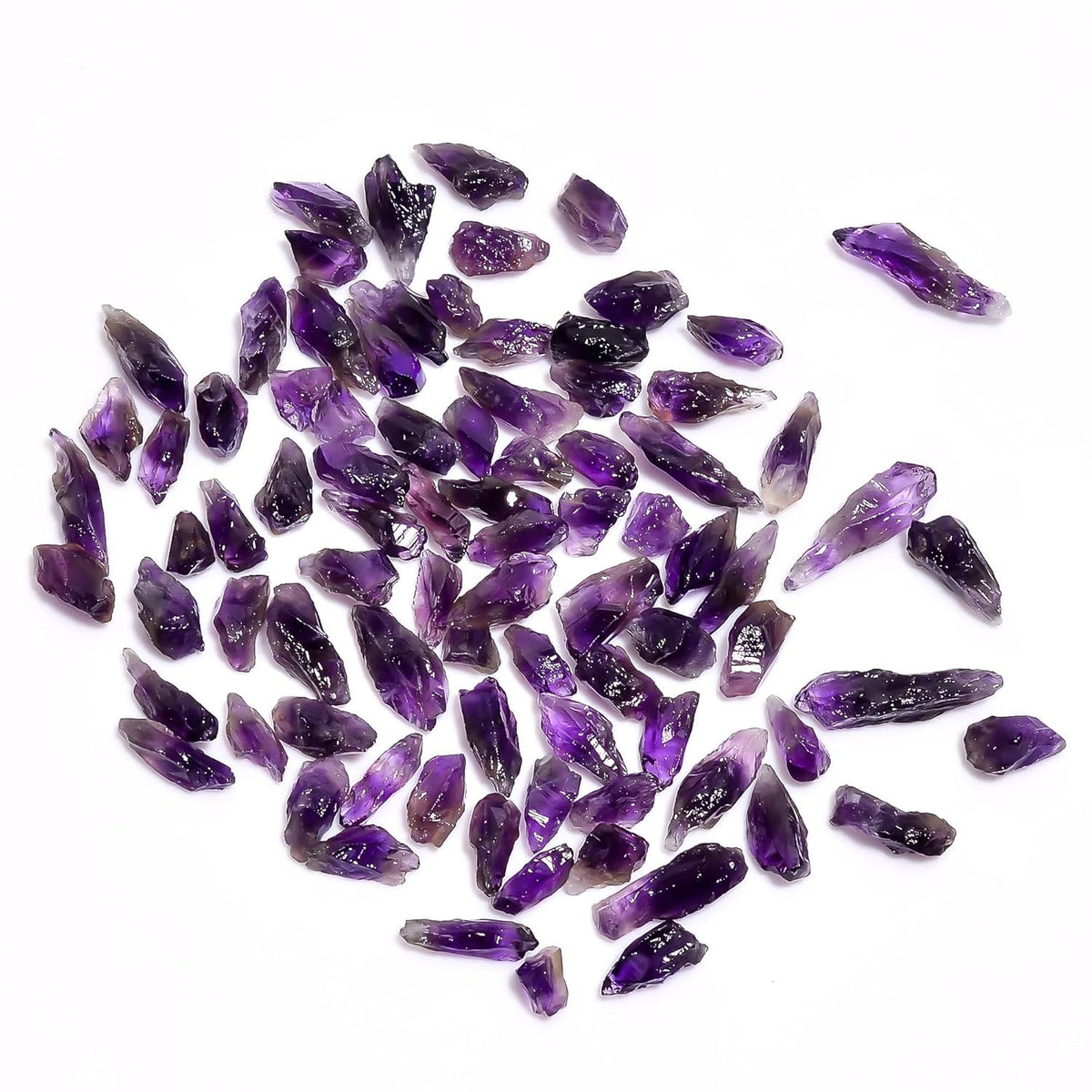 GEMKORA Wholesale Lot of 100 carats Raw Amethyst Pencil Rough Gemstone, Jewelry Making Supply (10 to 16mm) (35 to 40 pcs)