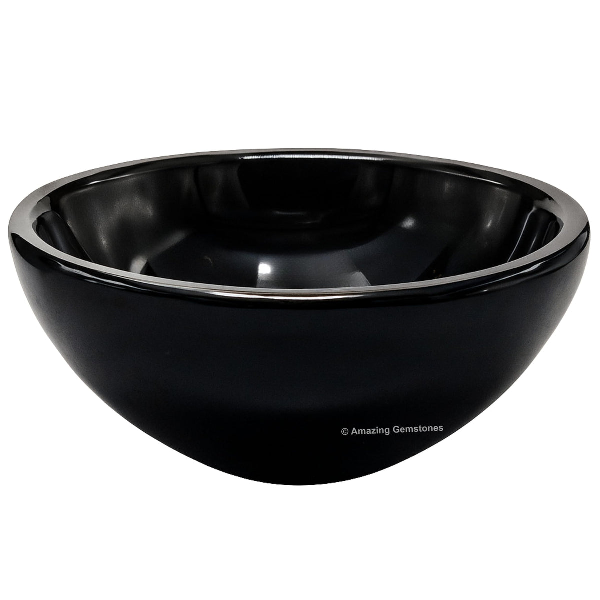 Black Obsidian Crystal Bowl - 2 Inch Decorative Bowls for Room and Home Decor - Gemstone Healing Crystals for Elegant Display, Positive Energy Balance and Gift