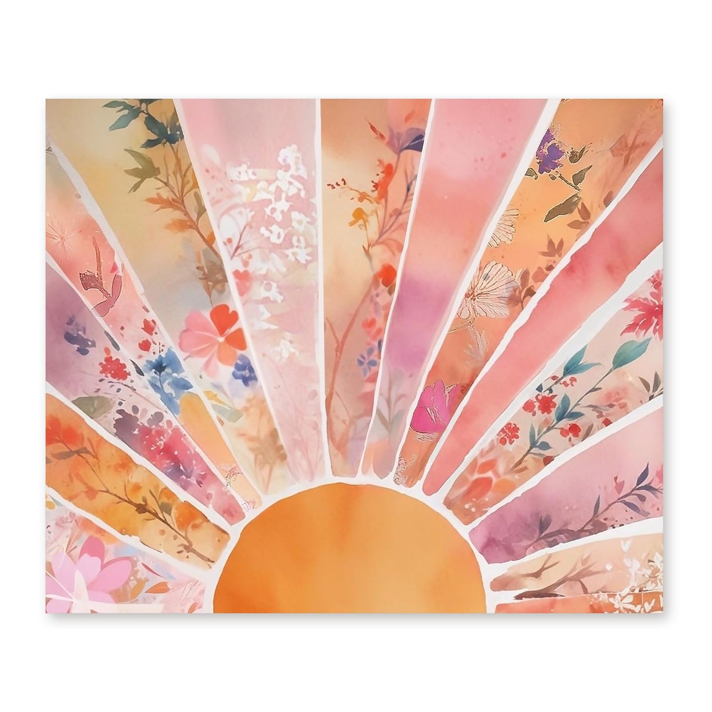 RLTXBUK Boho Abstract Sunshine Diamond Art Kits, Mid Century Modern Floral Sunshine Diamond Painting Art Kits for Adults Kids Beginners, Boho Home Room Decor 9.8x11.8 Inch