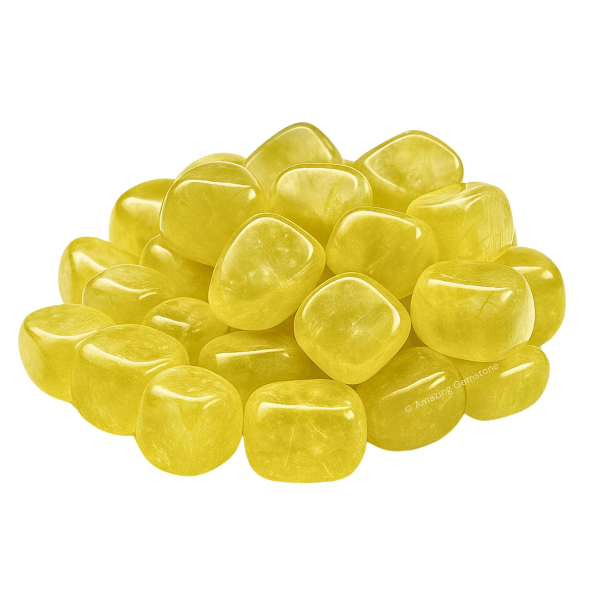 Amazing Gemstone Lemon Quartz Crystals&Healing Stones Tumbled - 1 oz Lemon Quartz Stone, Natural Healing Stones for Energy Balance, Stress Relief - Premium Polished Gems Rocks for Meditation&Wellness