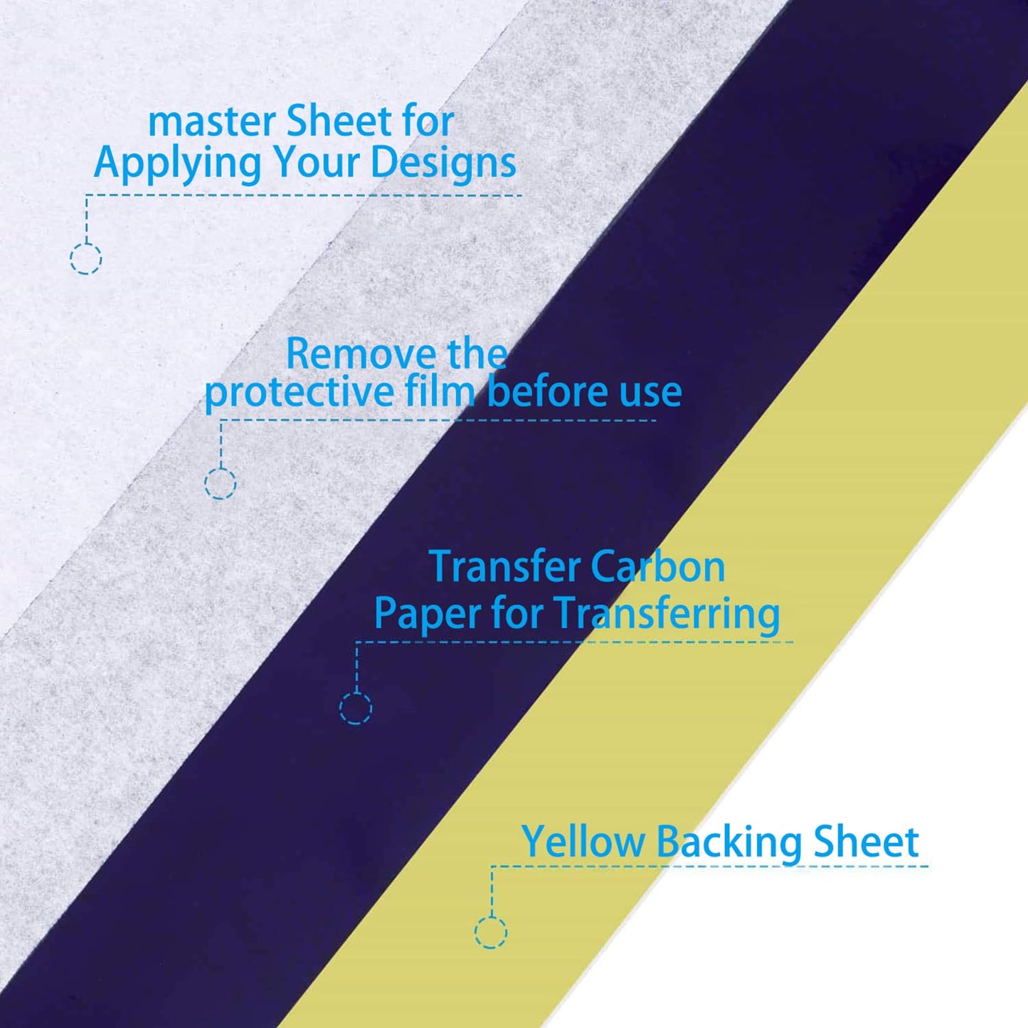 Tattoo Transfer Paper,100 Sheets Premium Tattoo Stencil Paper for Tattooing，4 Layers 8.5" X 16.5"