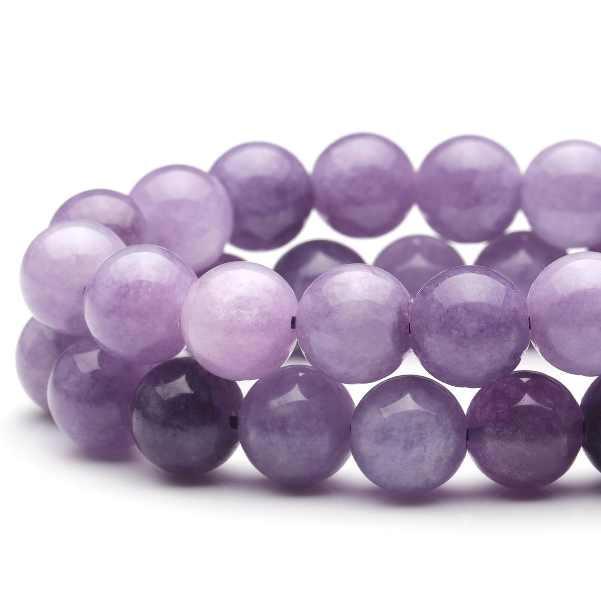 Youngbling Natural Gemstone Beads for Jewelry Making,6mm Lepidolite Polished Round Smooth Stone Beads for Bracelet Necklace 15 Inch(Lepidolite,6mm)