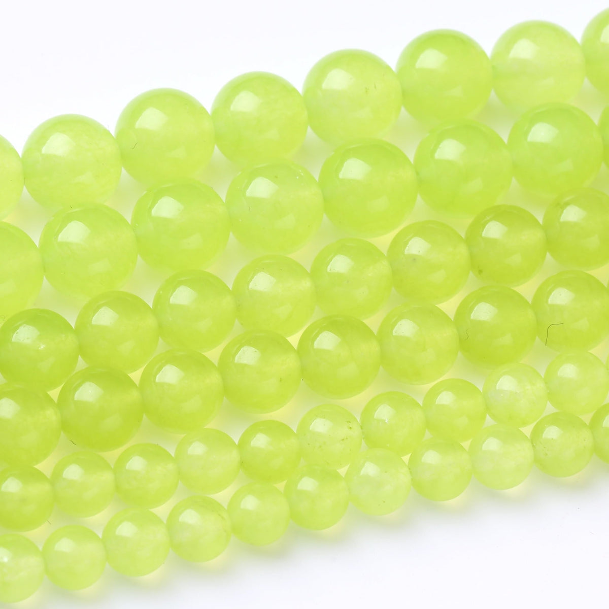 35PCS 10MM Natural Apple Green Chalcedony Beads Round Loose Stone Beads for Jewelry Making DIY Energy Stone Healing Power Bracelet 15"