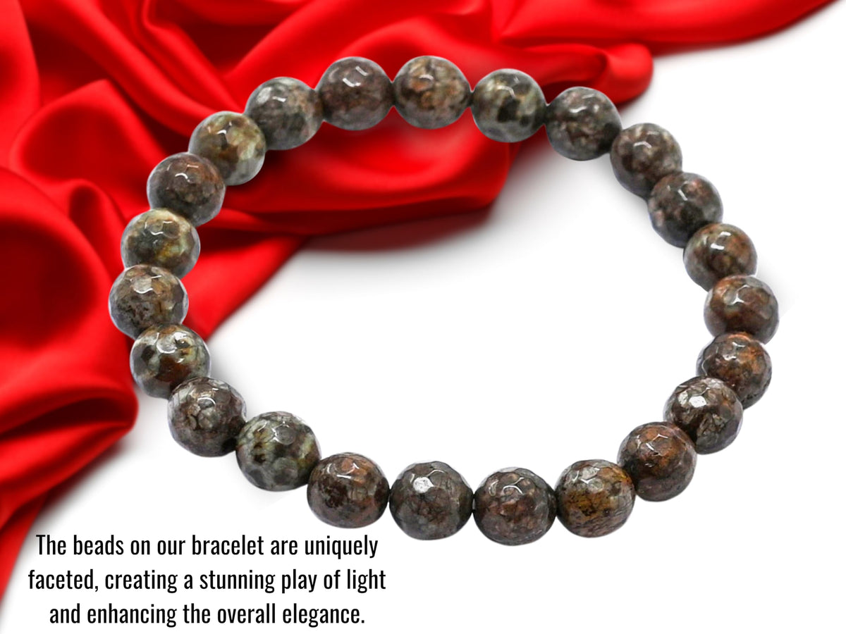 Amazing Gemstone Brown Snowflake Obsidian Bracelet for Women - Chakra Mens Bracelet Protection Crystals and Healing Stones - Blessing Bracelet Spiritual Meditation Gift Christmas Stocking